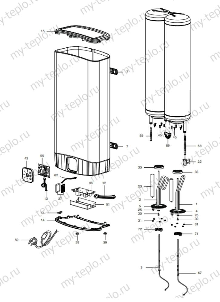 Запчасти Ariston ABS VLS EVO WIFI PW 80 купить в Омске