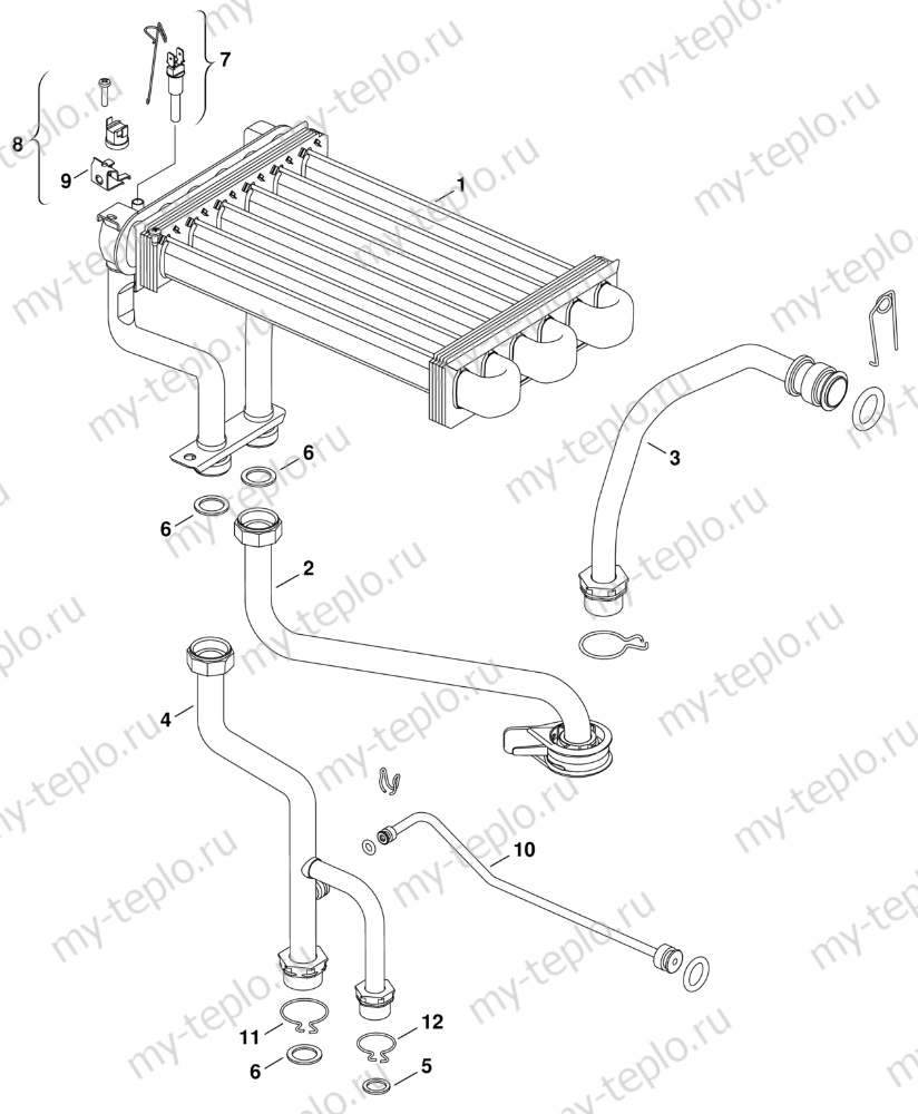Купить запчасти Buderus Logamax U054-24 в Омске